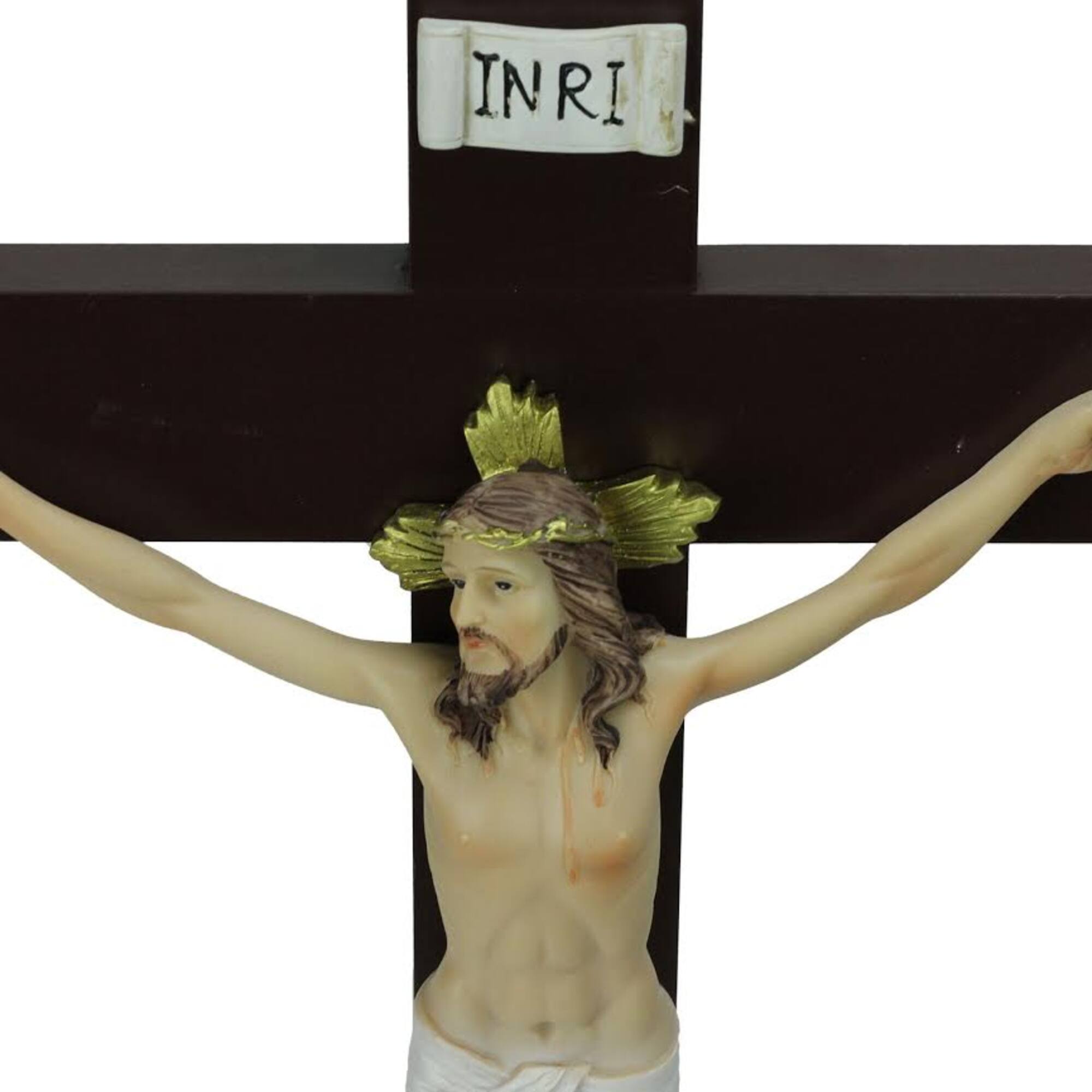 14.5" INRI Jesus on Crucifix Table Top Decoration